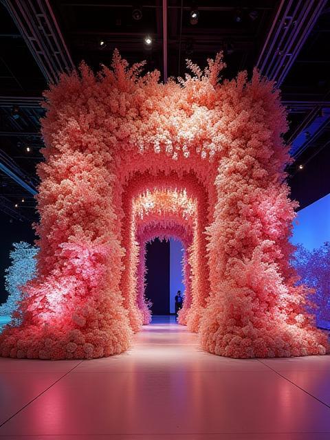 Large scale floral installation for an event