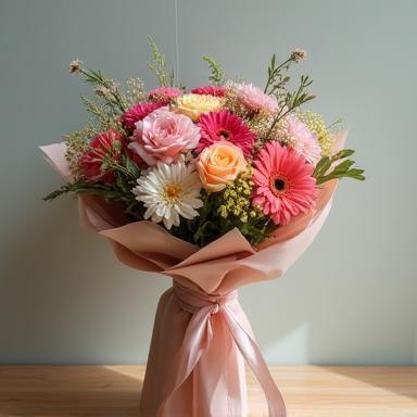 Hand-tied custom floral bouquet